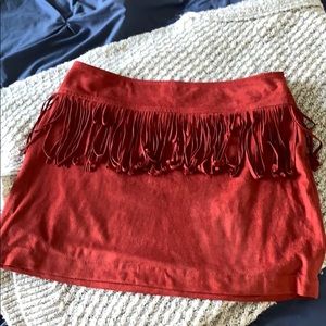 Fringed skirt